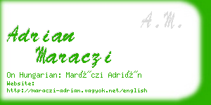 adrian maraczi business card